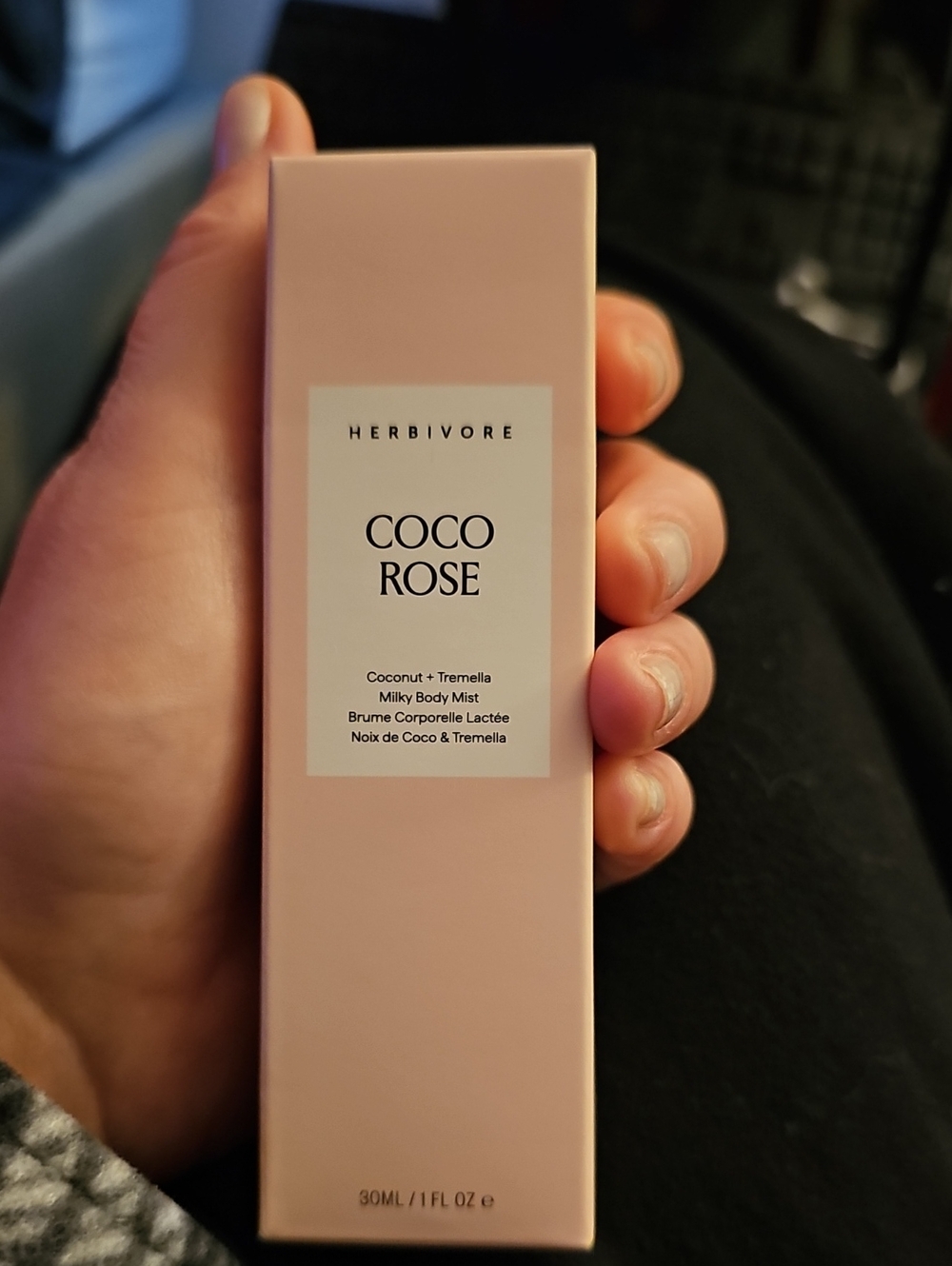 Herbivore Botanicals Coco Rose Milky Body Mist — Soft Pink